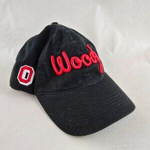 Ohio State Buckeyes Hat Mens Black Red Woody Baseball Cap Adjustable OSU Logo Ge